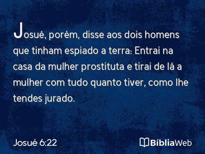 Josué 6:22 em imagem para compartilhar
