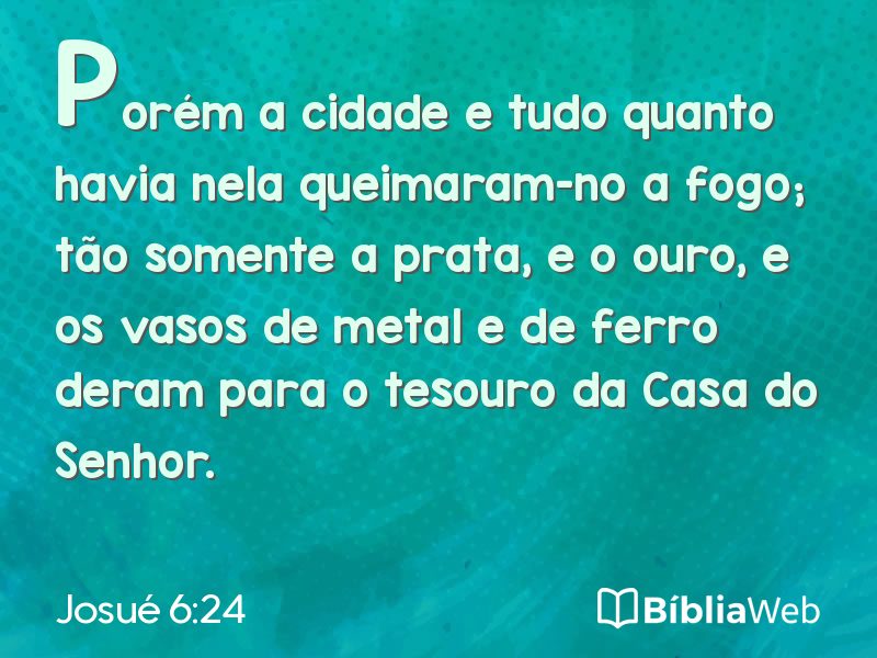 Josué 6:24 em imagem para compartilhar