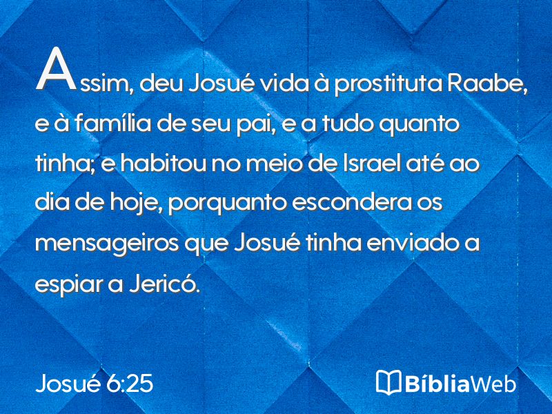 Josué 6:25 em imagem para compartilhar