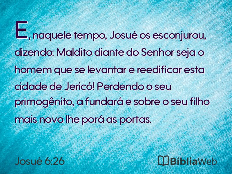 Josué 6:26 em imagem para compartilhar