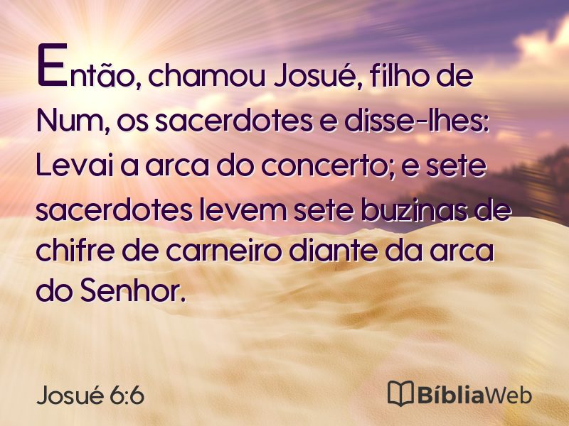 Josué 6:6 em imagem para compartilhar