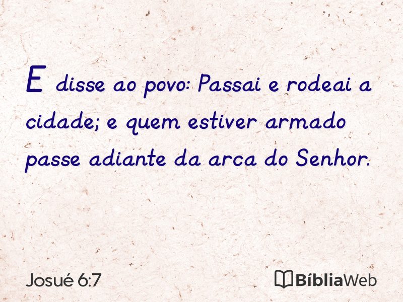 Josué 6:7 em imagem para compartilhar