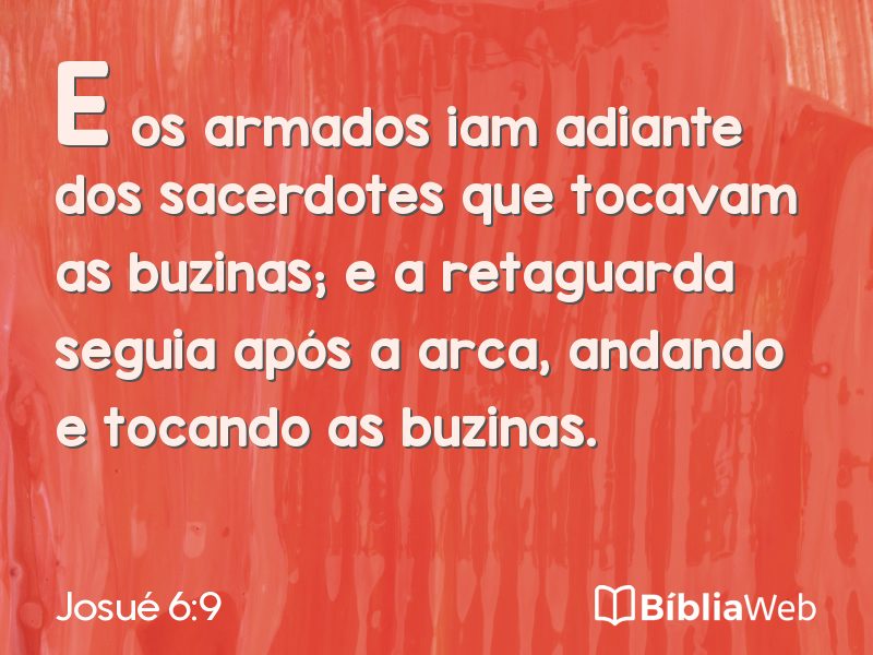 Josué 6:9 em imagem para compartilhar