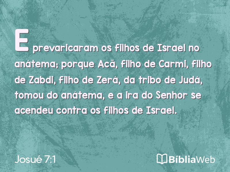 Josué 7:1 em imagem para compartilhar