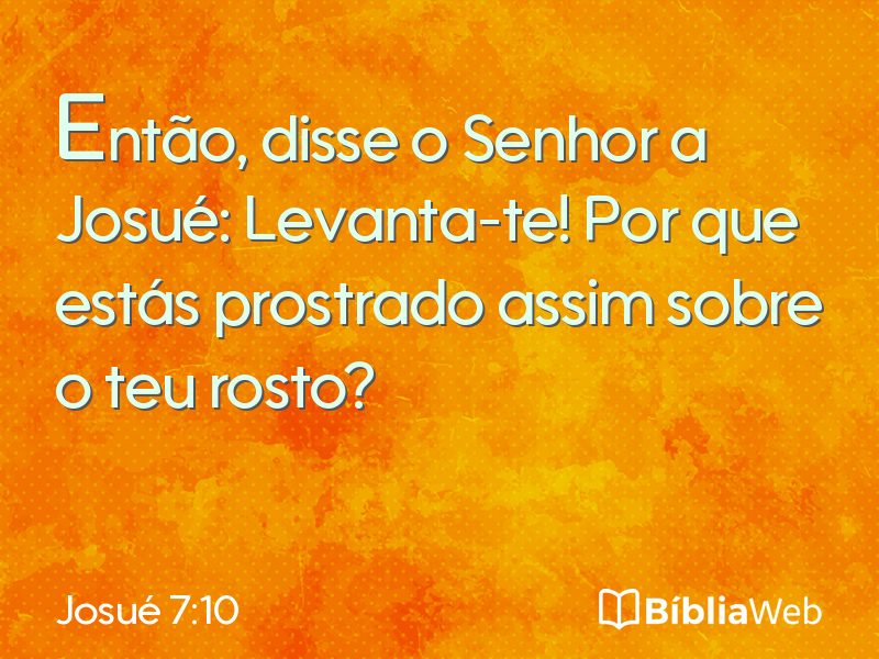 Josué 7:10 em imagem para compartilhar
