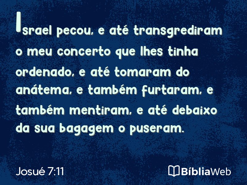 Josué 7:11 em imagem para compartilhar