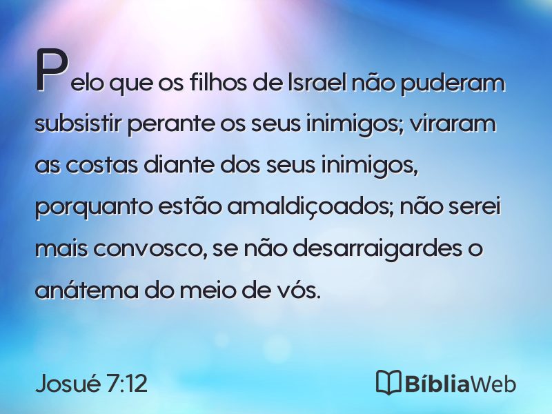 Josué 7:12 em imagem para compartilhar