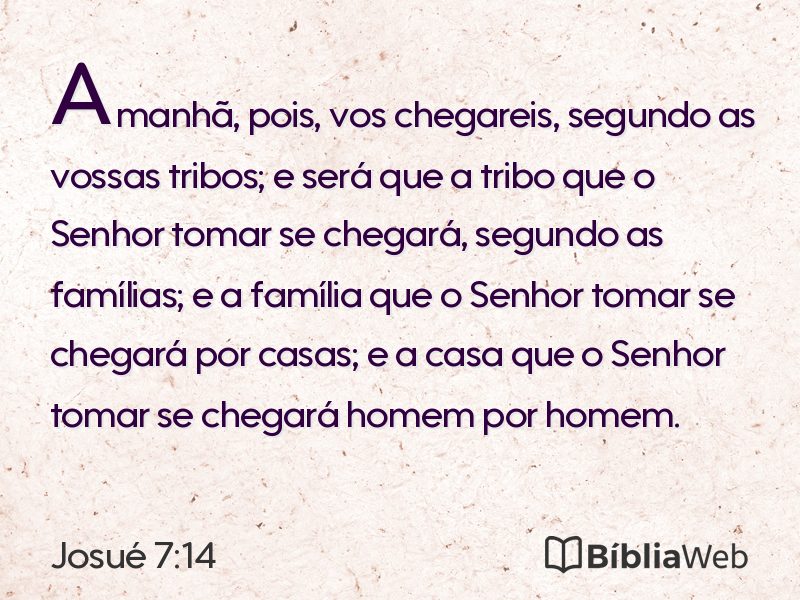 Josué 7:14 em imagem para compartilhar