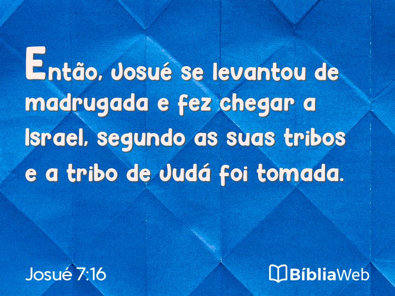 Josué 7:16 em imagem para compartilhar