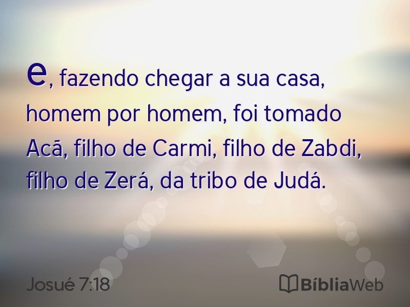 Josué 7:18 em imagem para compartilhar