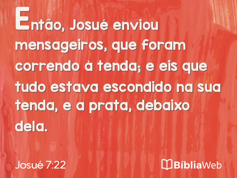 Josué 7:22 em imagem para compartilhar