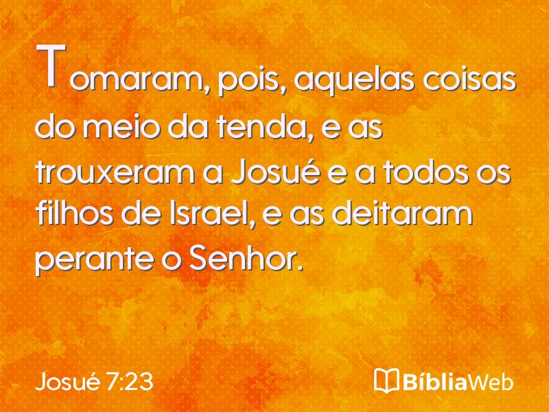 Josué 7:23 em imagem para compartilhar