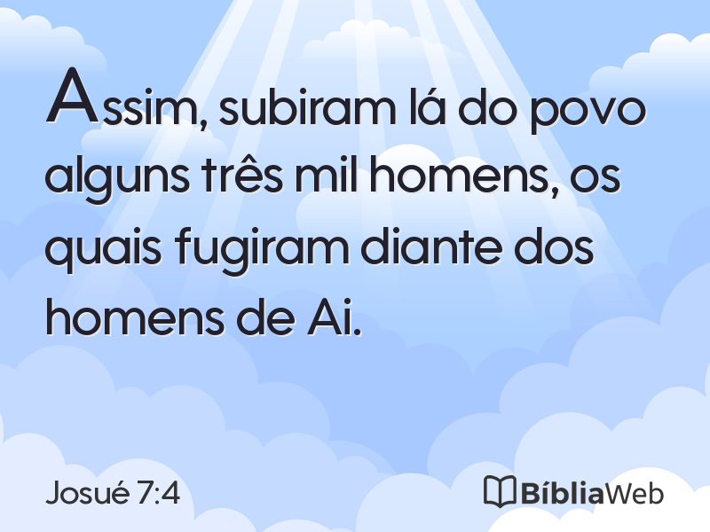Josué 7:4 em imagem para compartilhar