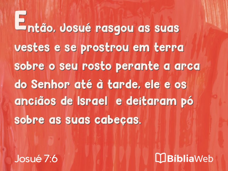 Josué 7:6 em imagem para compartilhar