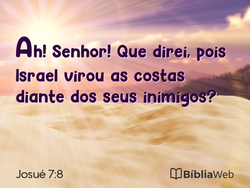 Josué 7:8 em imagem para compartilhar