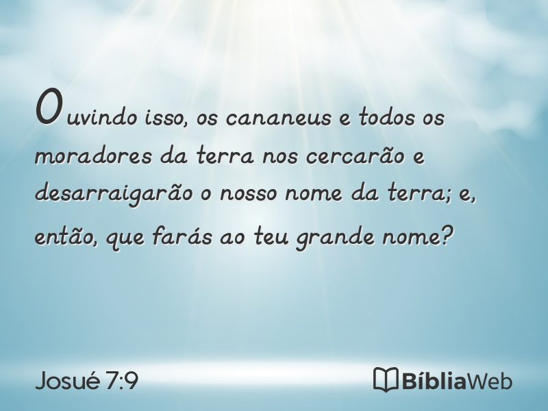Josué 7:9 em imagem para compartilhar