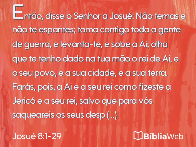 Josué 8:1-29 em imagem para compartilhar