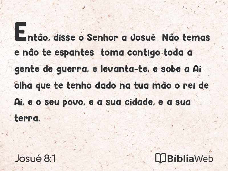 Josué 8:1 em imagem para compartilhar