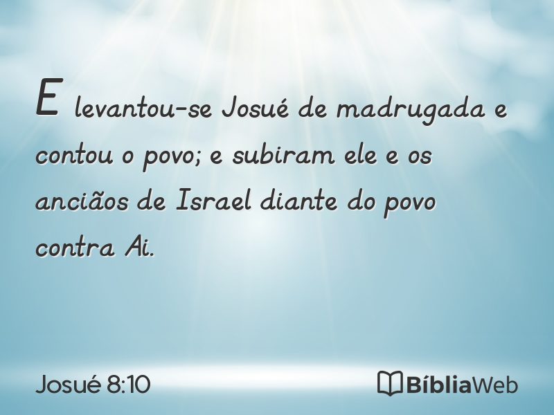 Josué 8:10 em imagem para compartilhar