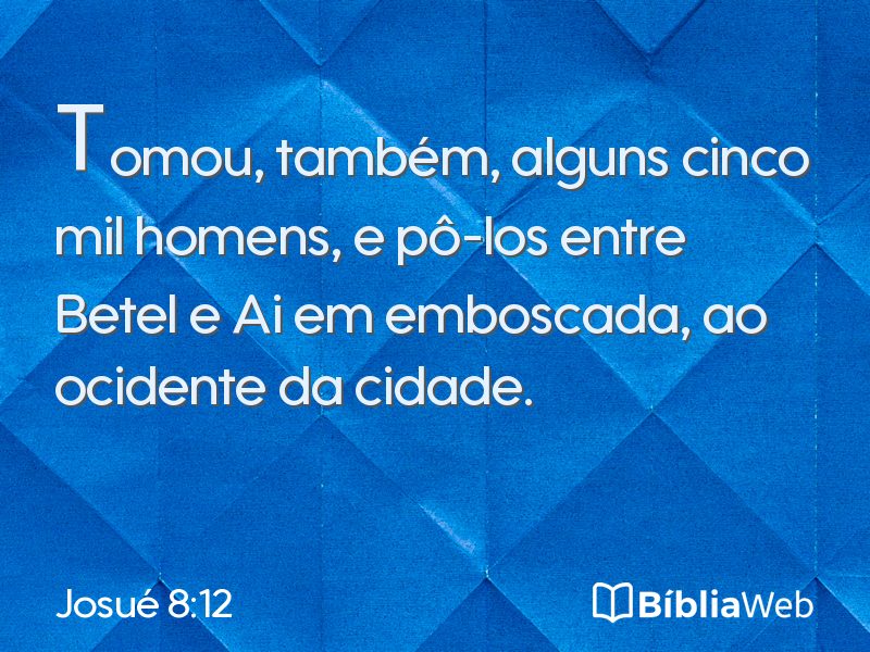 Josué 8:12 em imagem para compartilhar