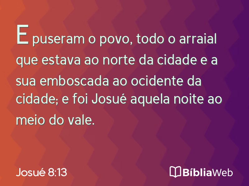 Josué 8:13 em imagem para compartilhar