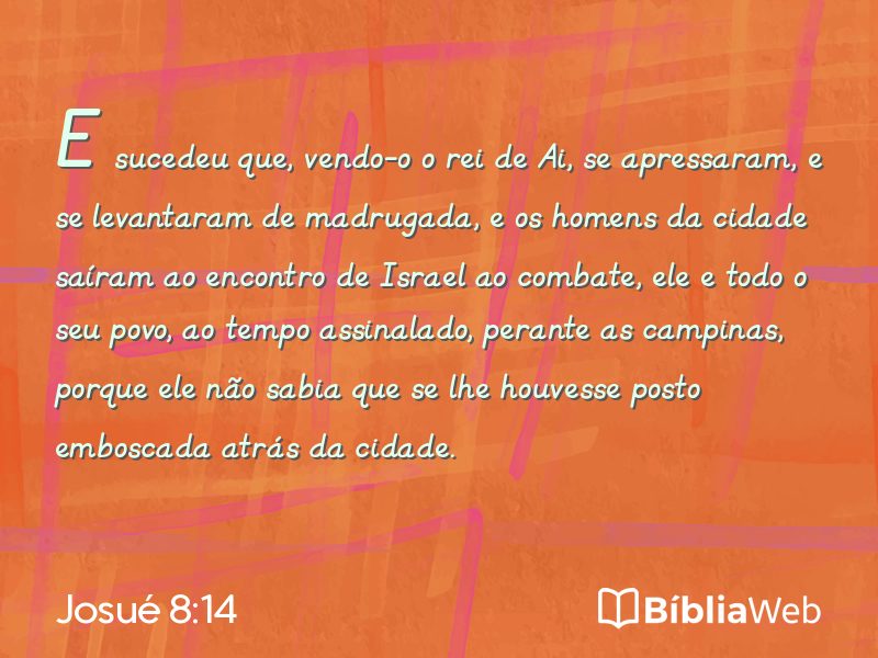 Josué 8:14 em imagem para compartilhar