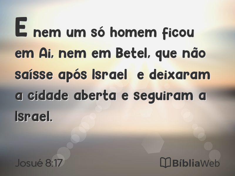 Josué 8:17 em imagem para compartilhar