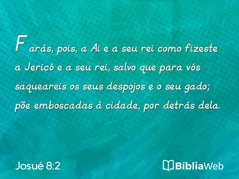 Josué 8:2 em imagem para compartilhar