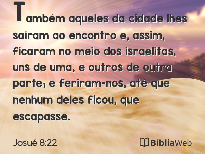 Josué 8:22 em imagem para compartilhar