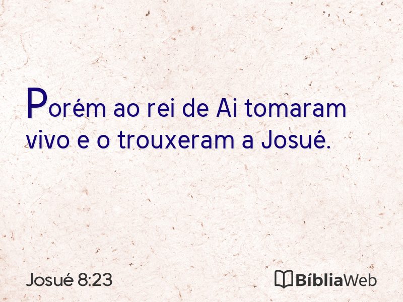 Josué 8:23 em imagem para compartilhar