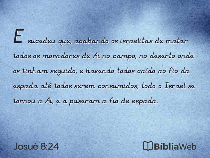 Josué 8:24 em imagem para compartilhar