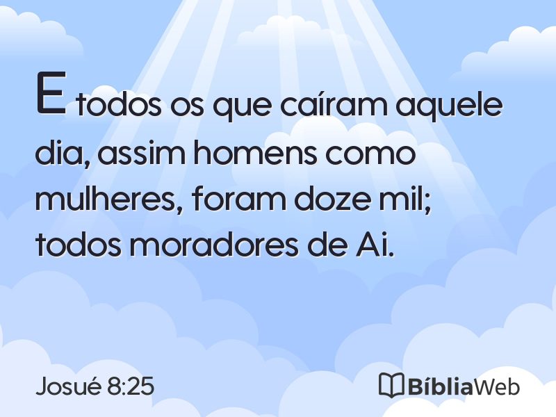 Josué 8:25 em imagem para compartilhar