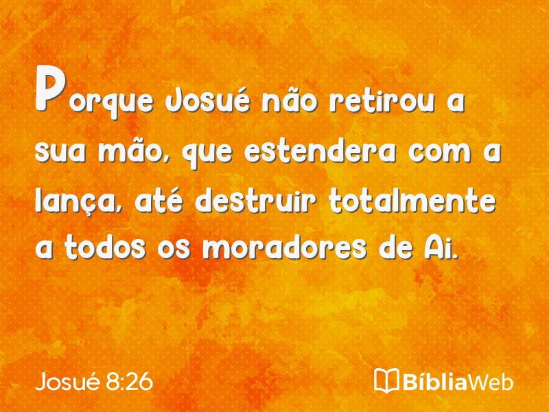Josué 8:26 em imagem para compartilhar