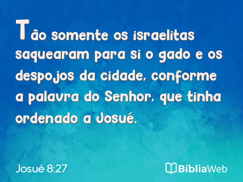 Josué 8:27 em imagem para compartilhar