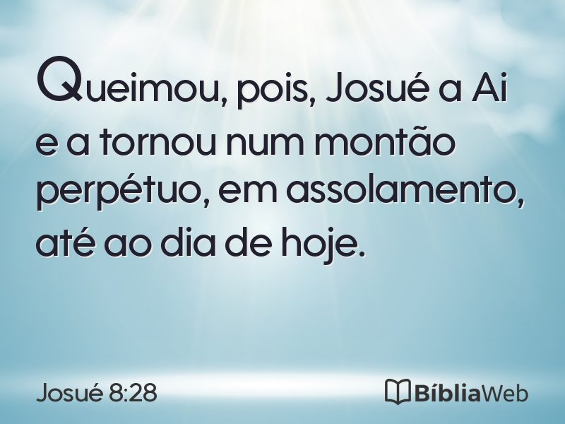Josué 8:28 em imagem para compartilhar