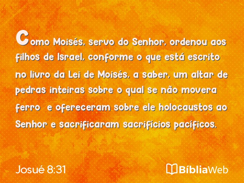 Josué 8:31 em imagem para compartilhar