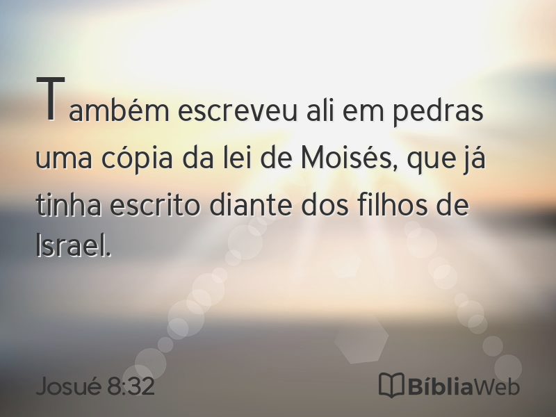 Josué 8:32 em imagem para compartilhar
