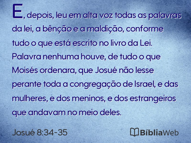 Josué 8:34-35 em imagem para compartilhar