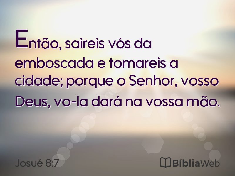 Josué 8:7 em imagem para compartilhar