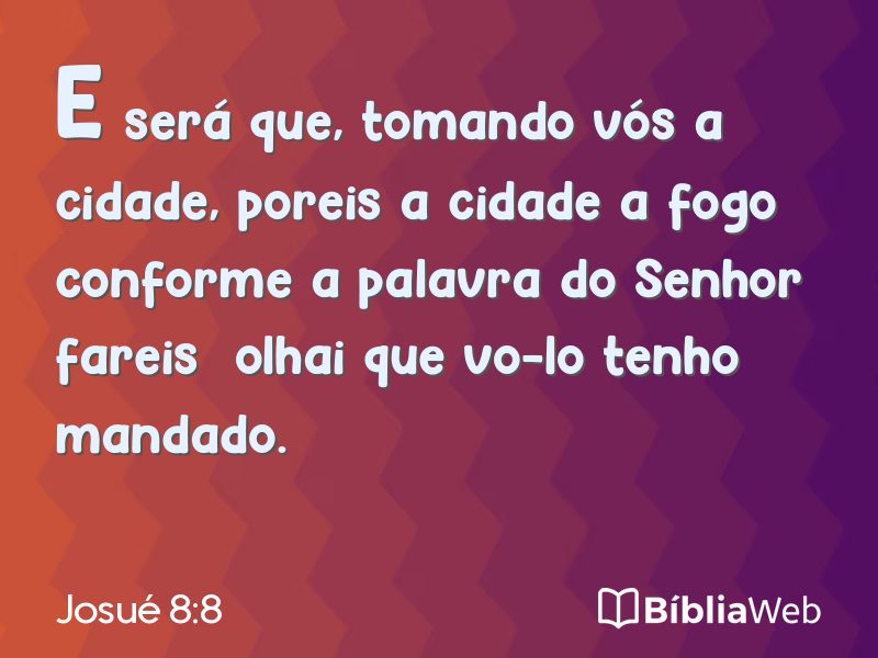 Josué 8:8 em imagem para compartilhar