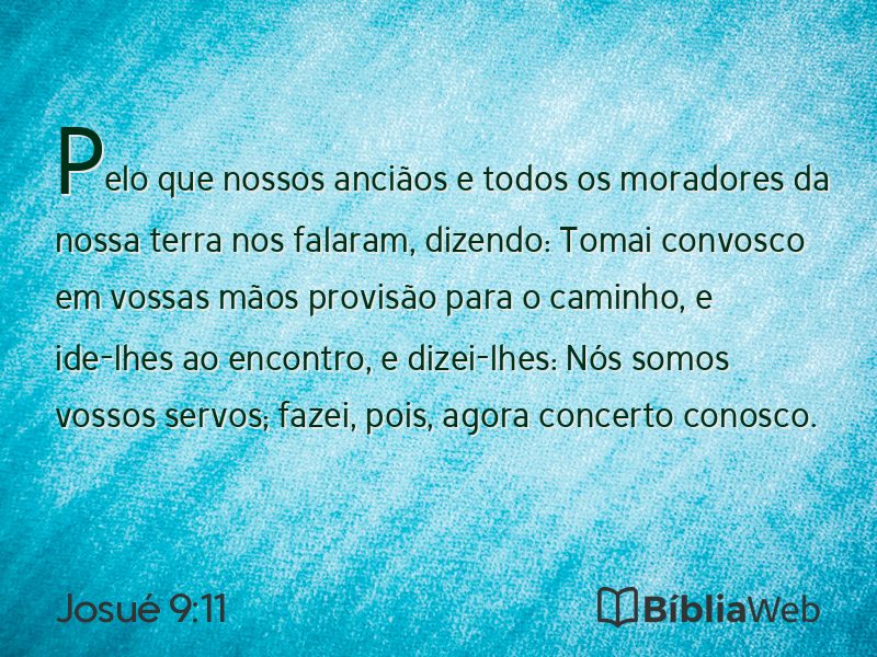 Josué 9:11 em imagem para compartilhar