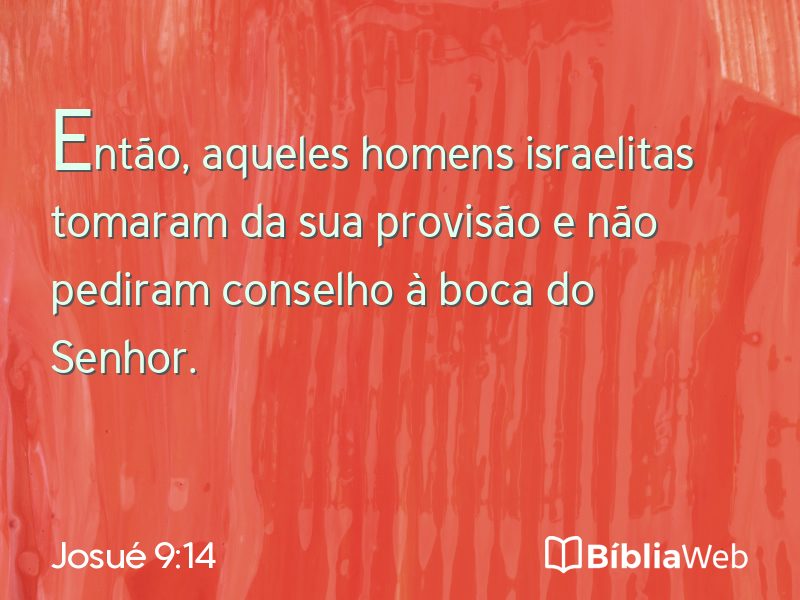 Josué 9:14 em imagem para compartilhar