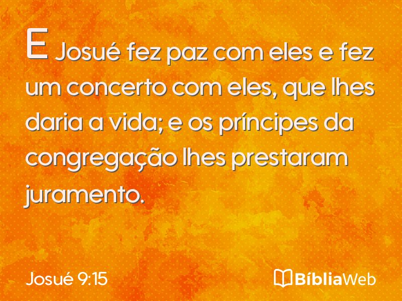 Josué 9:15 em imagem para compartilhar