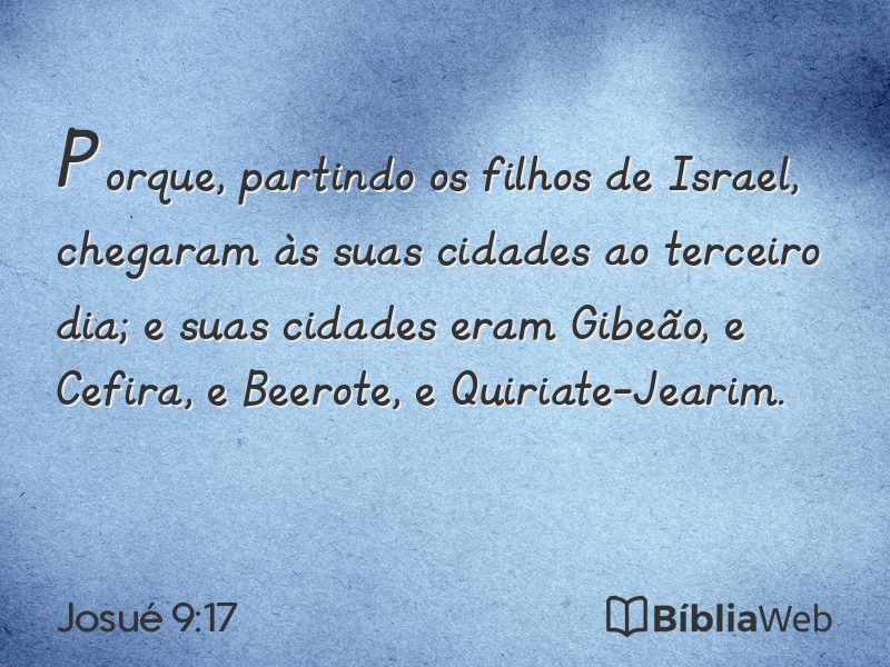 Josué 9:17 em imagem para compartilhar