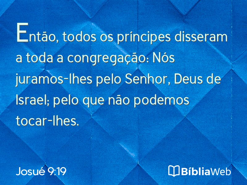 Josué 9:19 em imagem para compartilhar