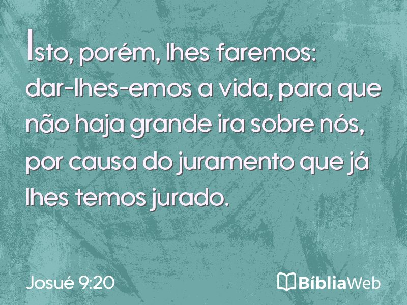 Josué 9:20 em imagem para compartilhar