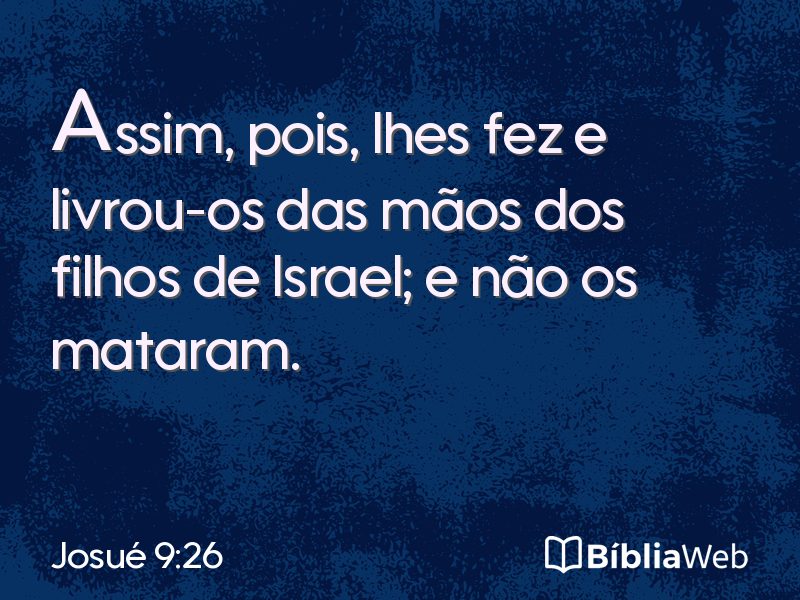 Josué 9:26 em imagem para compartilhar