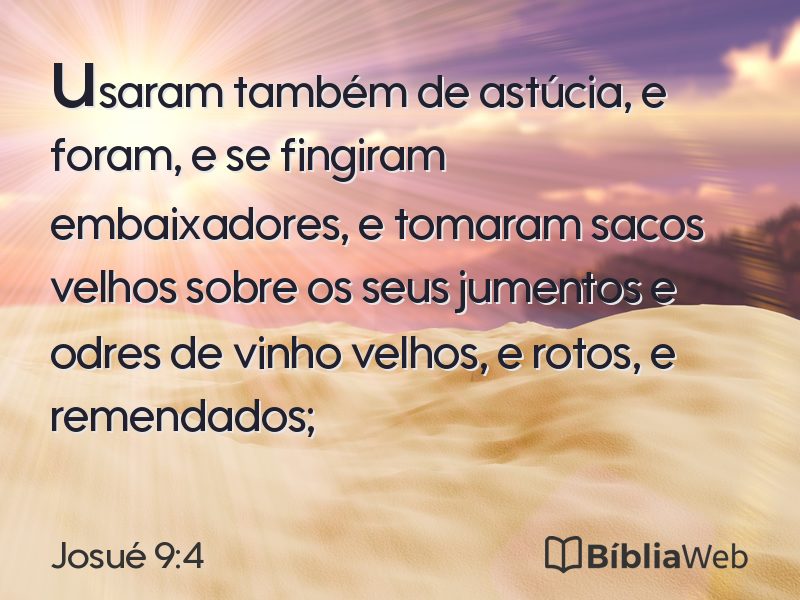 Josué 9:4 em imagem para compartilhar