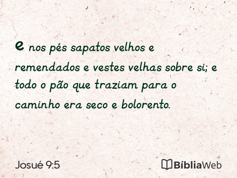 Josué 9:5 em imagem para compartilhar