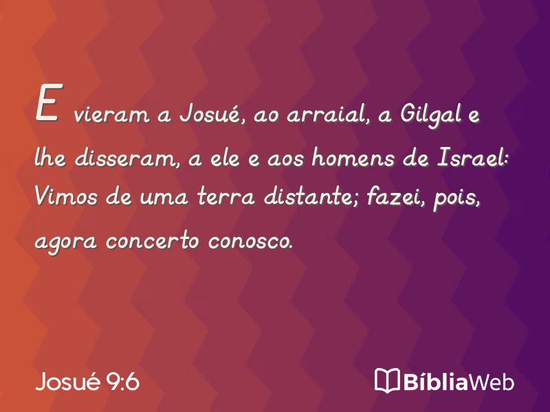 Josué 9:6 em imagem para compartilhar